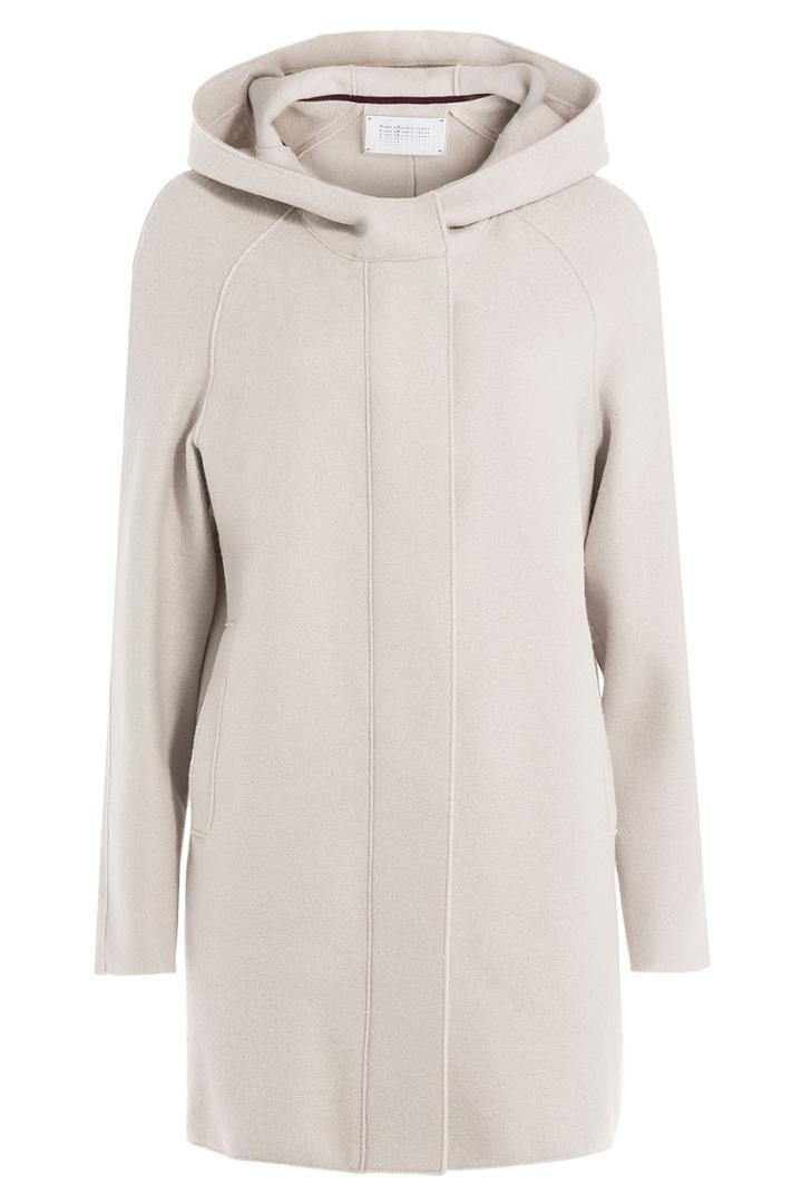 Harris Wharf London Harris Wharf London Felted Wool Hooded Coat - Beige