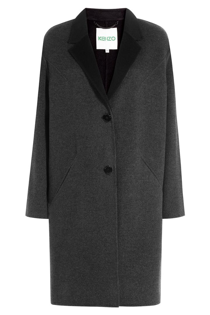 Kenzo Kenzo Coat With Wool And Cashmere - Grey
