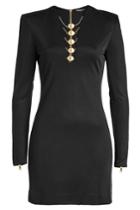 Balmain Balmain Mini Dress With Zipped Cuffs