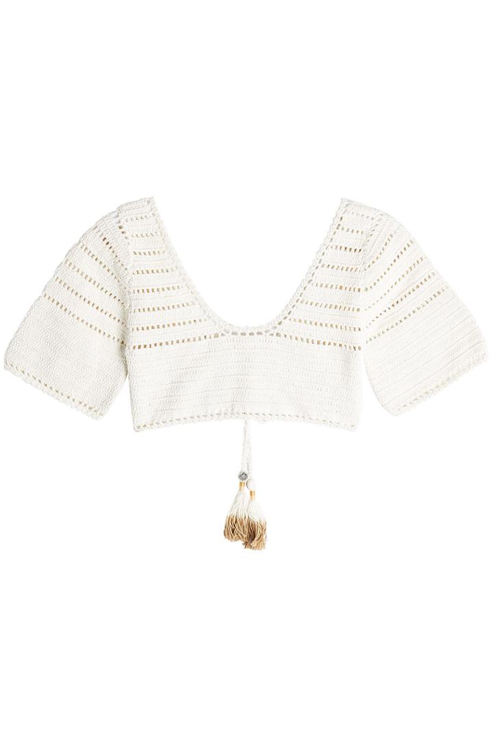 She Made Me She Made Me Crochet Cotton Crop Top