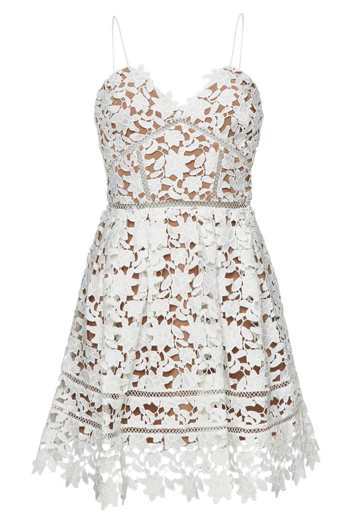 Self-portrait Self-portrait Azaelea Mini Dress With Lace