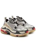 Balenciaga Balenciaga Triple S Sneakers With Metallic Leather