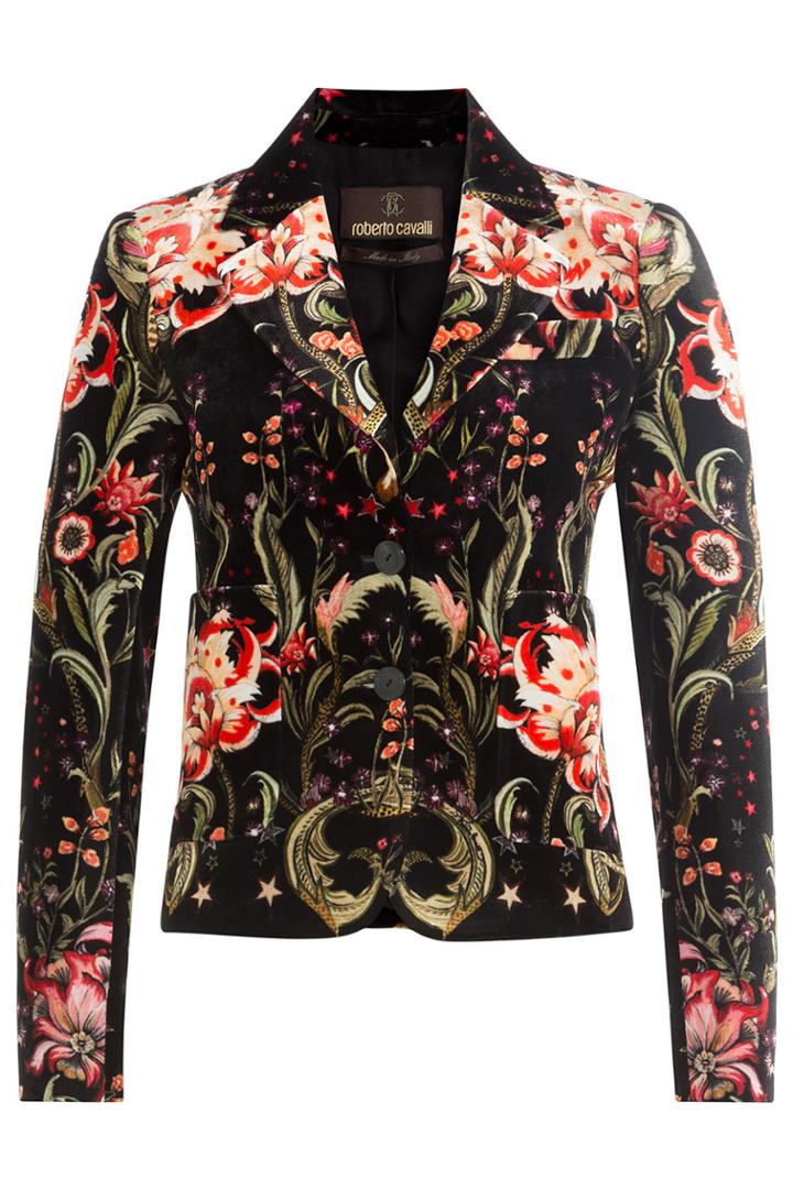 Roberto Cavalli Roberto Cavalli Velvet Blazer - Multicolored