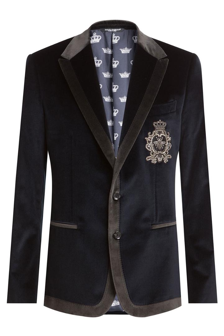 Dolce & Gabbana Dolce & Gabbana Velvet Blazer With Embellishment