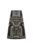 Valentino Valentino Embroidered Virgin Wool Skirt - Multicolor