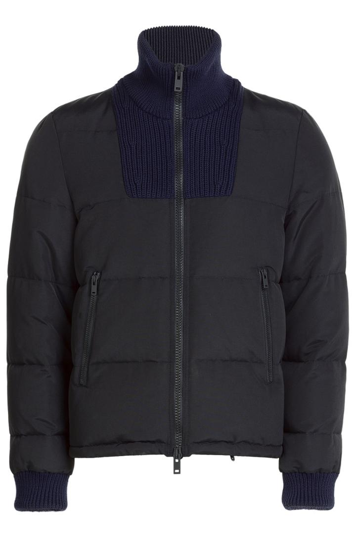 Maison Margiela Maison Margiela Down Jacket With Ribbed Insert - Black
