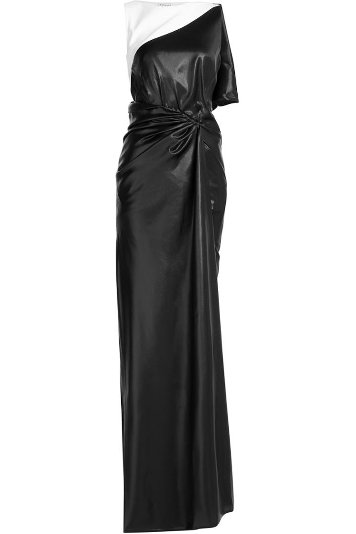 Vionnet Vionnet Draped Satin Dress - Black
