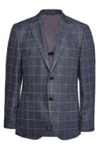 Boss Boss Janson Checked Blazer With Wool And Linen