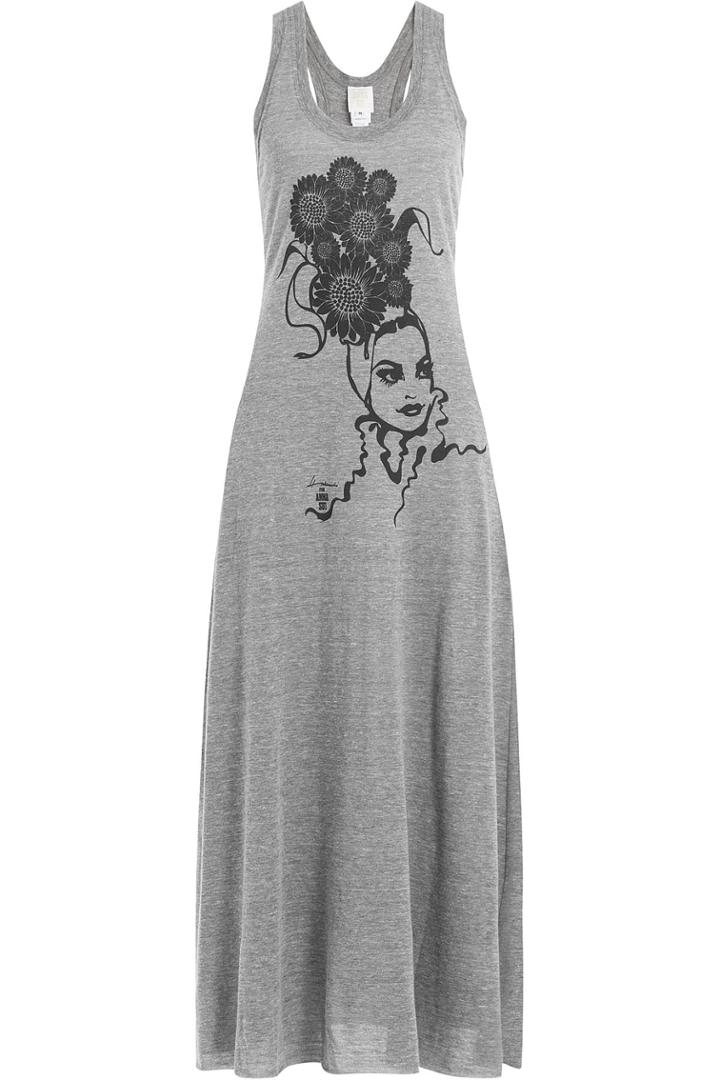 Anna Sui Anna Sui Cotton-blend Maxi Tank Dress - Grey