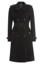 Maison Margiela Maison Margiela Bonded Velvet Trench Coat With Raw Trim