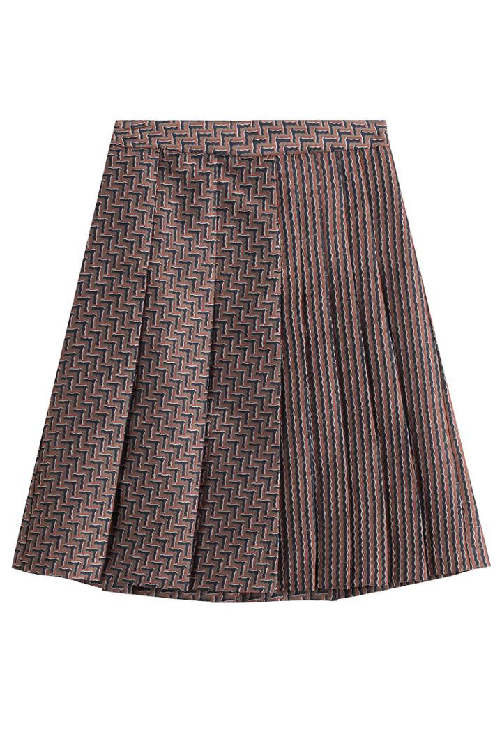 Diane Von Furstenberg Diane Von Furstenberg Woven Skirt With Pleats - Multicolor