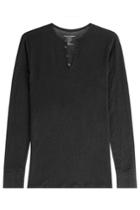 Majestic Majestic Long Sleeved Linen Top With Buttons