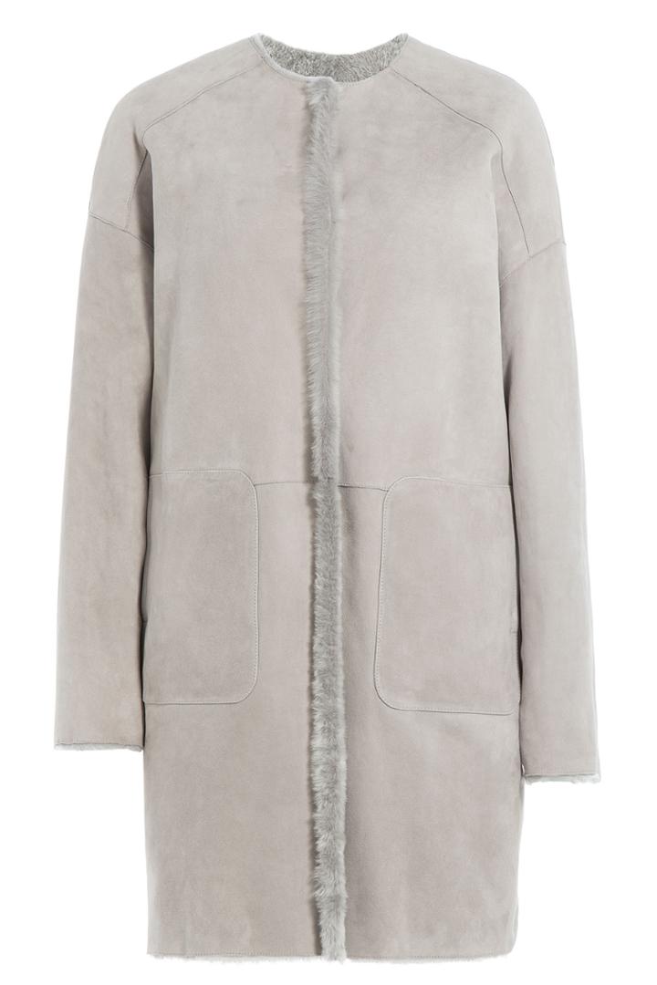 Yves Salomon Yves Salomon Reversible Sheepskin Coat - Beige
