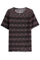 Marc By Marc Jacobs Marc By Marc Jacobs Cherry Printed Top With Lace