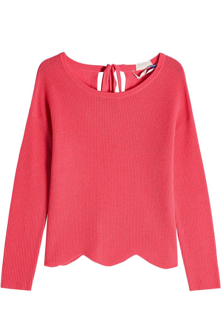 81 Hours 81 Hours Cashmere Pullover With Scalloped Hem