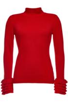 Steffen Schraut Steffen Schraut Turtleneck Pullover With Ruffled Cuffs