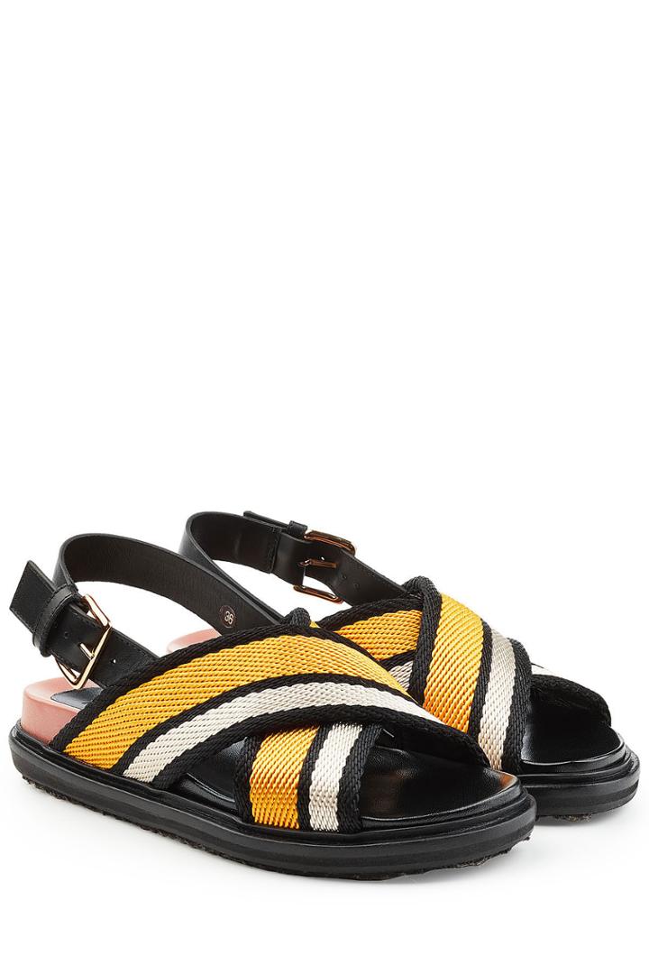 Marni Marni Fabric And Leather Sandals