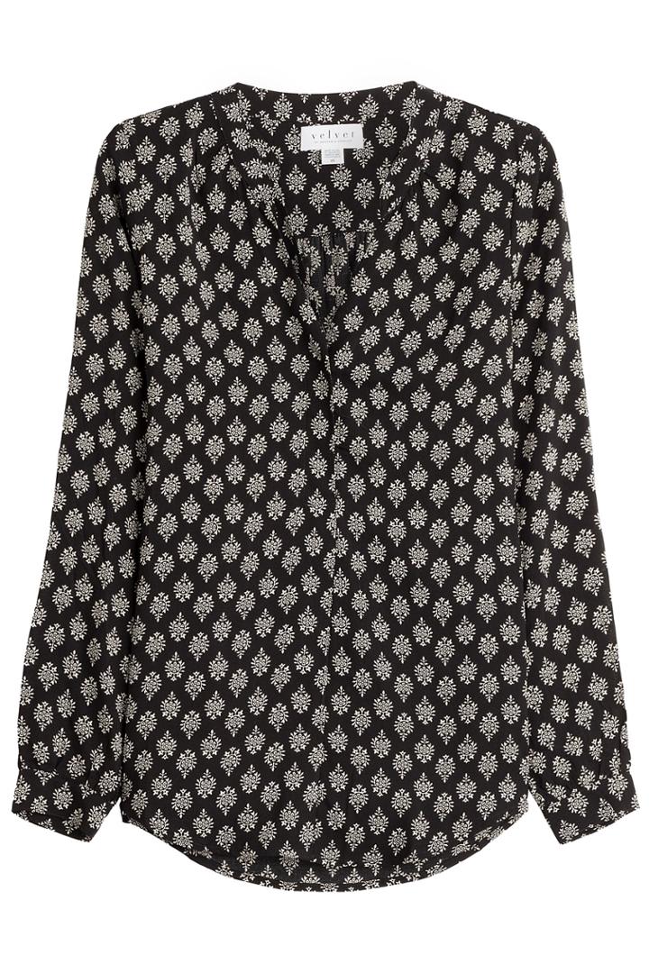 Velvet Velvet Printed Blouse - Black