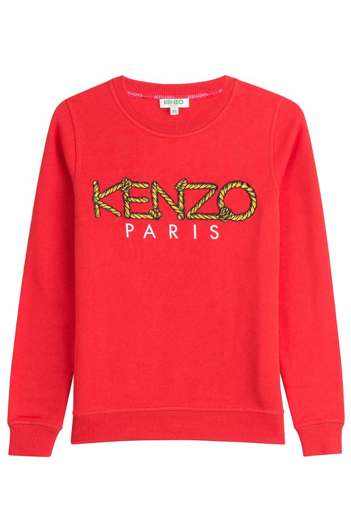 Kenzo Kenzo Cotton Logo Sweatshirt - Red