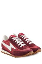 Marc Jacobs Marc Jacobs Suede And Fabric Sneakers - Red