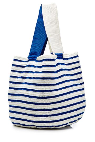 Sophie Anderson Sophie Anderson Striped Cotton Tote - Blue