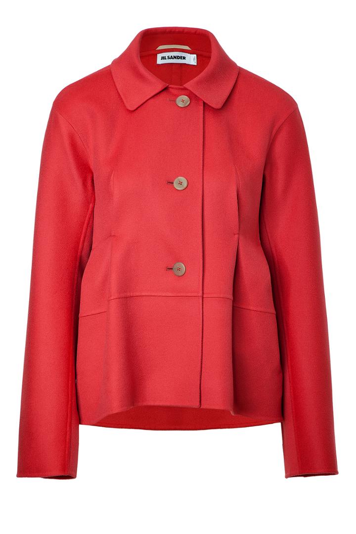Jil Sander Jil Sander Cashmere Cocoon Jacket - Red