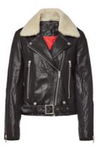 Rag & Bone Rag & Bone Mackenzie Leather Jacket With Cotton