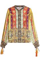 Etro Etro Printed Silk Blouse With Tassels