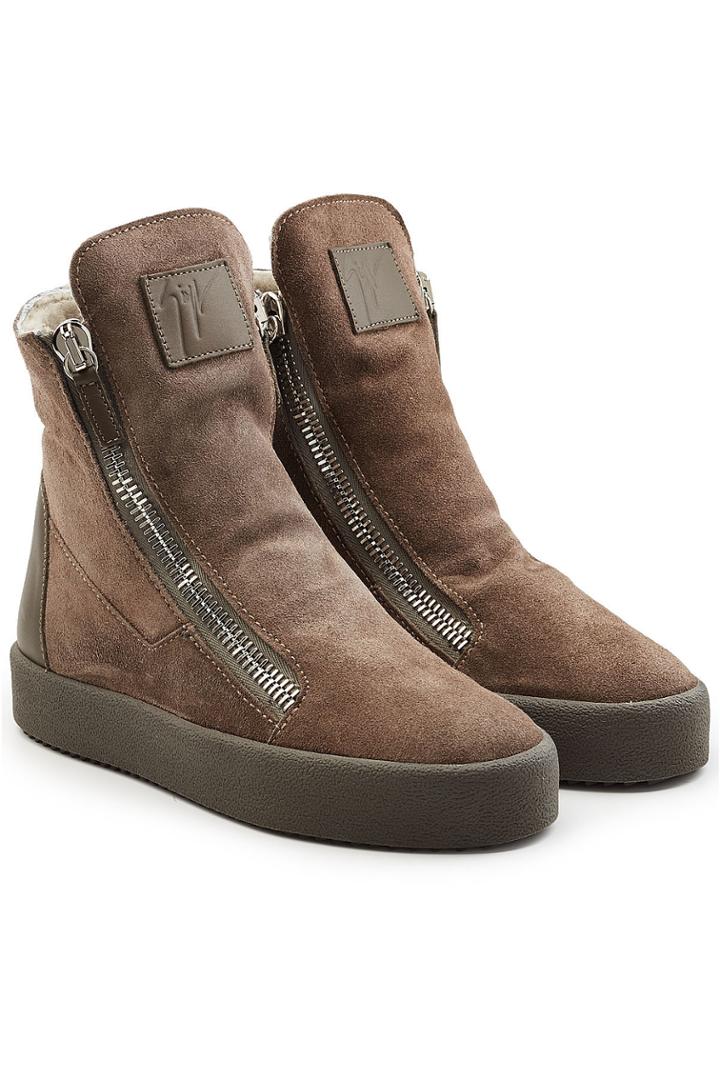 Giuseppe Zanotti Giuseppe Zanotti Suede And Shearling Boots