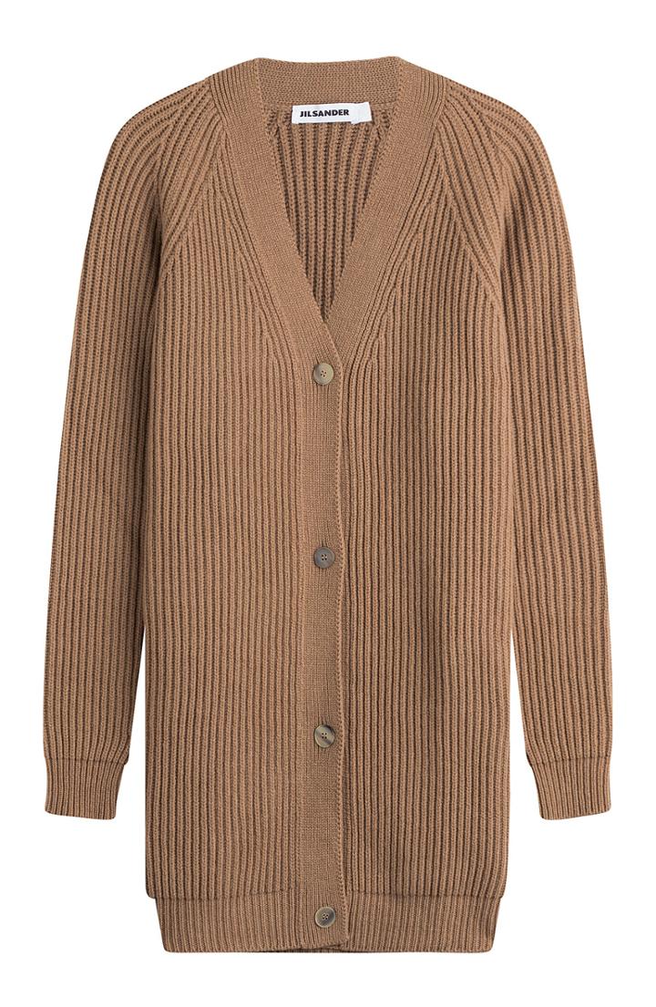 Jil Sander Cashmere-fleece Wool Cardigan