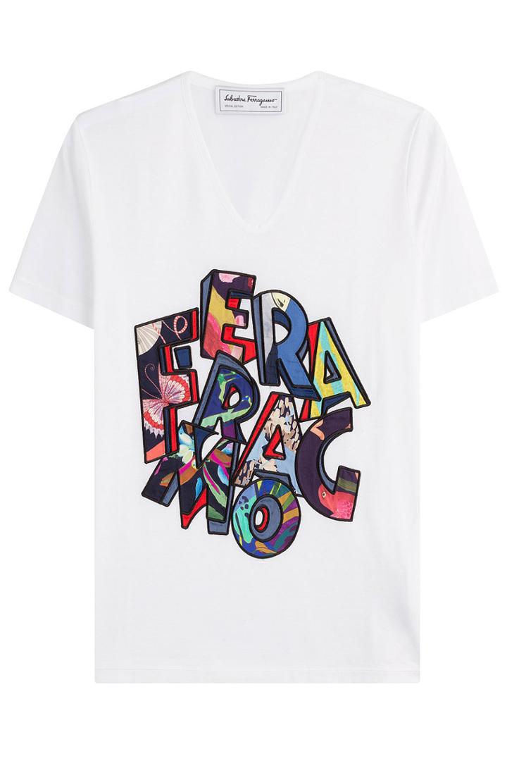 Salvatore Ferragamo Salvatore Ferragamo Printed Cotton T-shirt