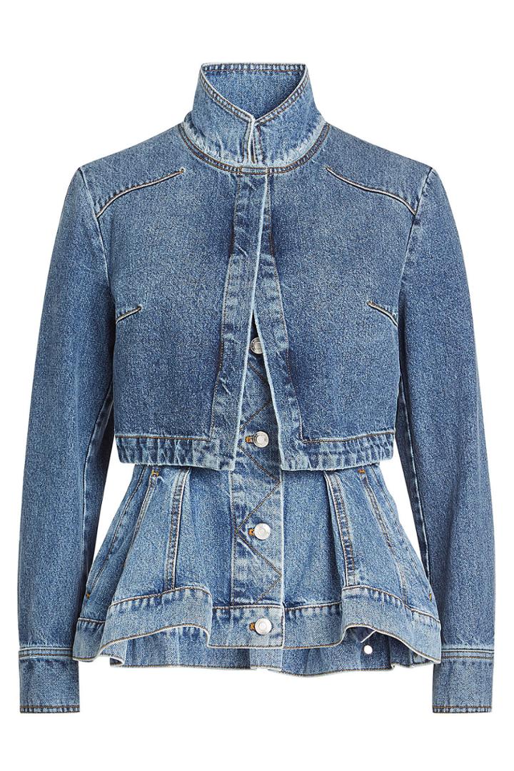 Alexander Mcqueen Alexander Mcqueen Layered Denim Jacket