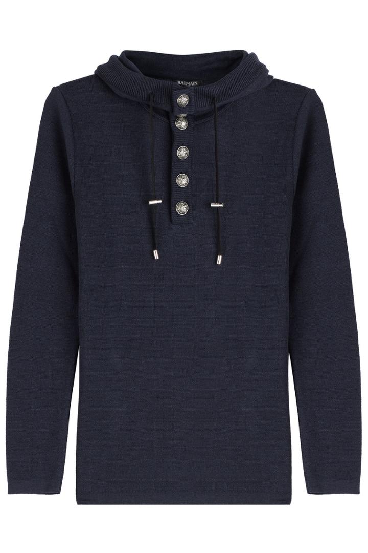 Balmain Balmain Linen Pullover With Statement Buttons