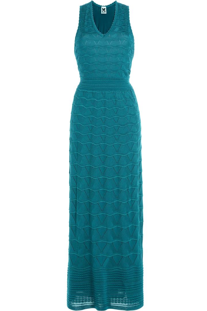M Missoni M Missoni Cotton-blend Maxi Dress - Blue
