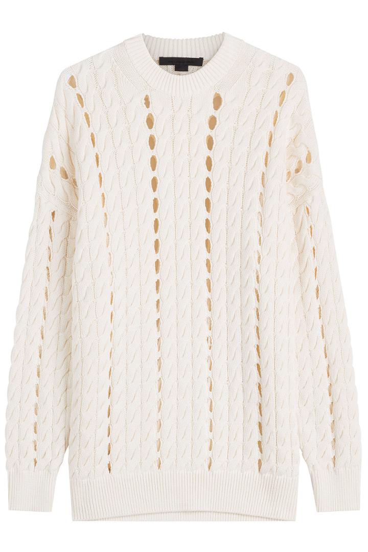 Alexander Wang Alexander Wang Cotton Pullover With Cut-out Detail - White