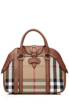 Burberry Shoes & Accessories Burberry Shoes & Accessories Check Print Milverton Tote With Leather Trim - Multicolor