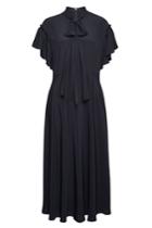 Escada Escada Dehnia Silk-blend Dress With Ruffles