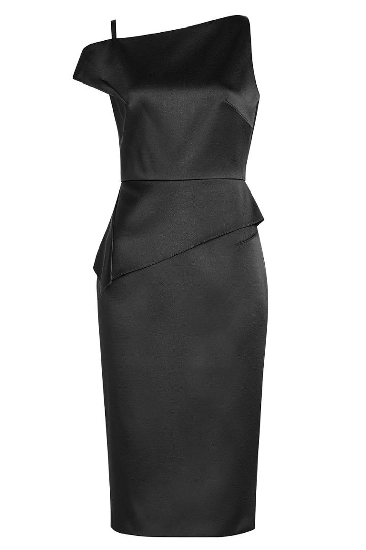Roland Mouret Roland Mouret Satin Dress - Black