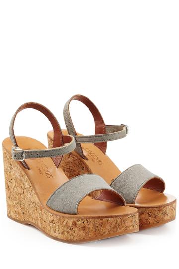 K.jacques K.jacques Suede Platform Wedges - Grey