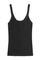 Polo Ralph Lauren Polo Ralph Lauren Cotton Camisole With Lace - Black