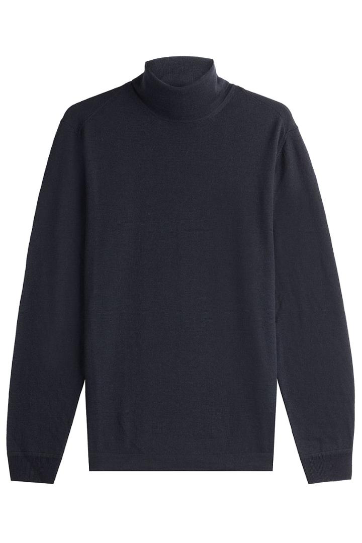 Baldessarini Baldessarini Virgin Wool Turtleneck Pullover - Blue
