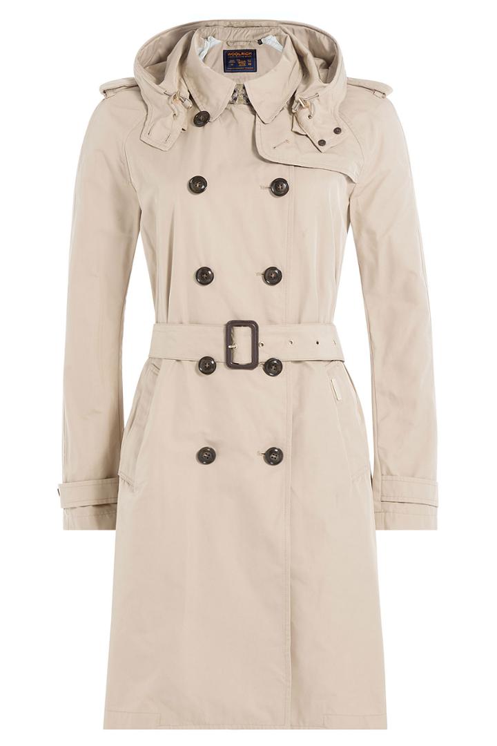 Woolrich Woolrich Fayetter City Hooded Trench Coat - Beige