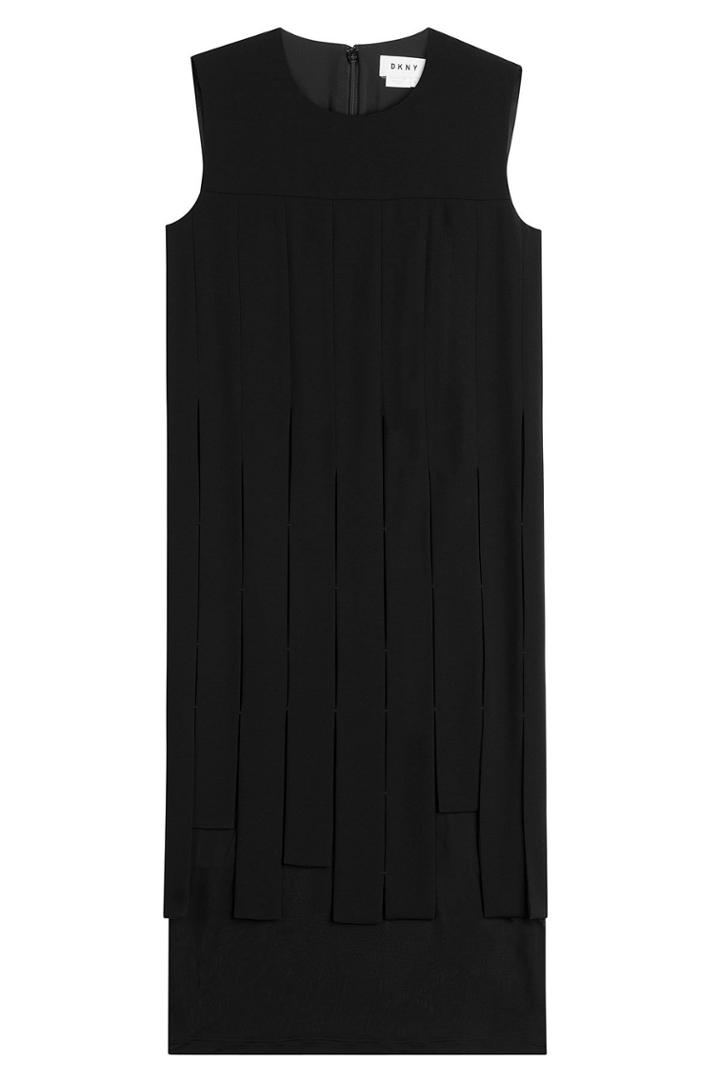 Dkny Dkny Crepe Dress With Chiffon