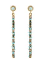 Carolina Bucci Carolina Bucci Magic Wand 18kt Earrings With Turquoise, Opal And Diamonds - Yellow