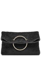 Victoria Beckham Victoria Beckham Spiral Clutch With Leather And Shearling