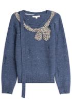 Marc Jacobs Marc Jacobs Distressed Embellished Wool/cashmere Pullover