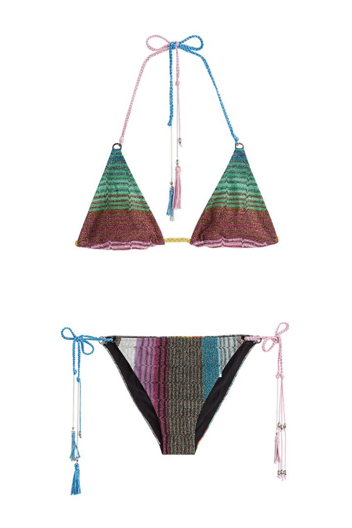 Missoni Mare Missoni Mare Metallic Knit String Bikini