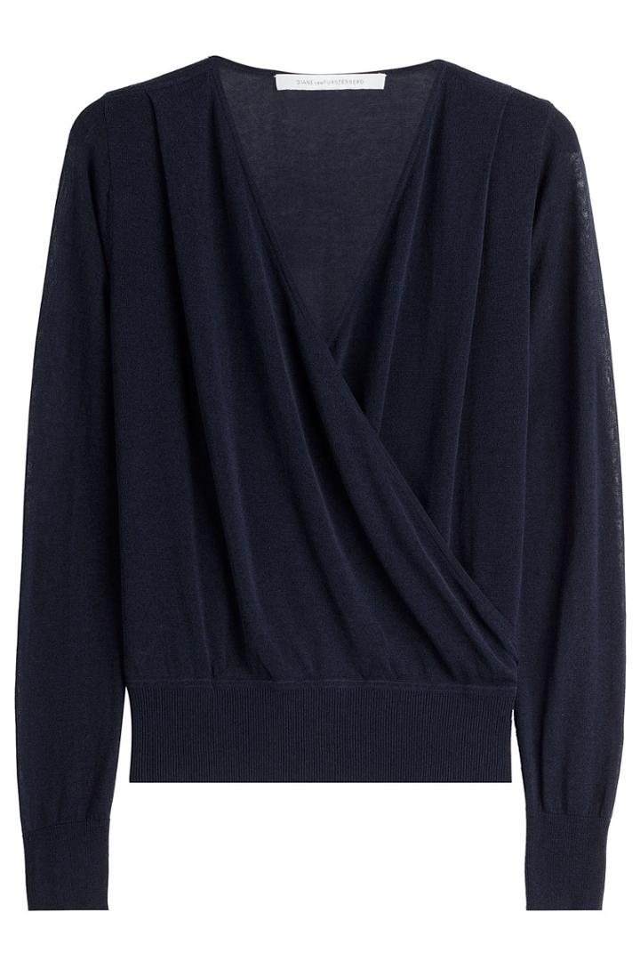 Diane Von Furstenberg Diane Von Furstenberg Cotton Blend Pullover - Blue