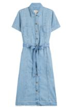 Current/elliott Current/elliott Belted Denim Shirt Dress - Blue