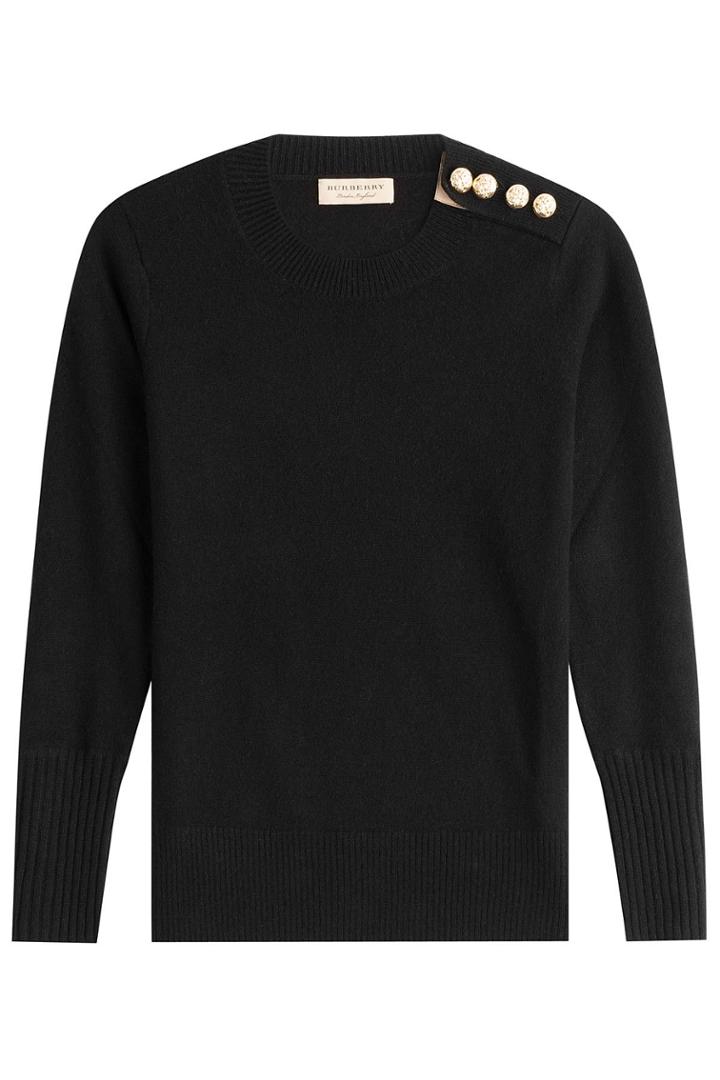 Burberry Burberry Cashmere Pullover With Gilded Buttons